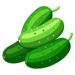 cucumber on white background