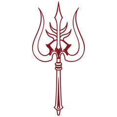 Trishul - Hindu god Shiva's weapon silhouette