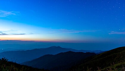Obraz premium Mountain vista at twilight