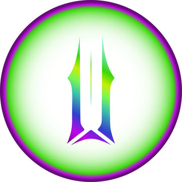 illuvium-ilv cryptocurrency drawings on abstract background. 3d illustrations.