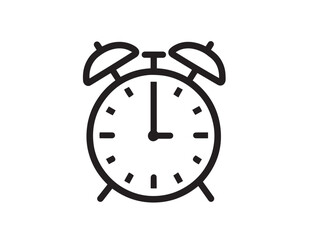 Clean Contemporary Smart Alarm Clock Icon Designed with Elegant Vector Illustration
