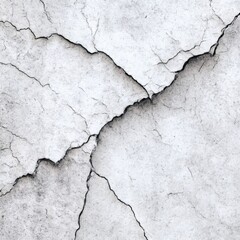 Fototapeta premium Light gray cracked stone texture with subtle fractures, aged concrete surface featuring light gray break lines, weathered stone background with soft gray crack patterns