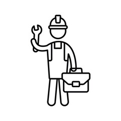 Engineer Vector Icon which can easily modify or edit