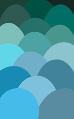 Blue Overlapping Circle Pattern