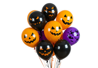 Obraz premium Halloween JackoLantern Balloons isolated on transparent background