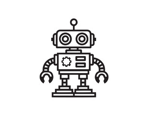 Smart Learning Device STEM Robotics Kit Icon with Sleek Clean Vector Artwork