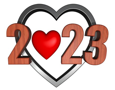 Naklejki 3D Heart Shape with Numbers
