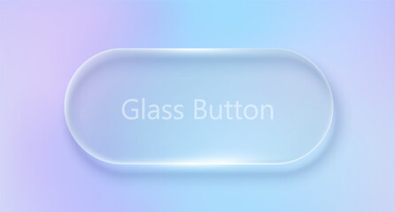 Vector Transparent Glass Buttons . UI UX Glass Screen of Mobile Device. Smartphone Interface Design. Design Elements for Application Phone, Game Menu and Website. Holographic Gradient Background.