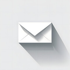 Modern white envelope conveys professional communication, perfect for business correspondence and announcements