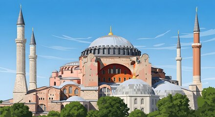 Naklejka premium Hagia Sophia, Turki
