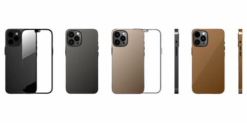 Smartphone cases in black and gold phone cover protective case