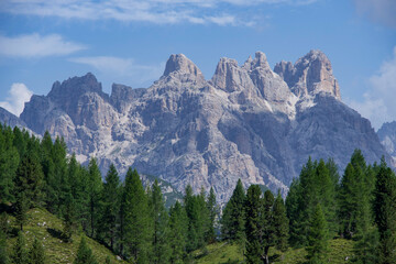 mountains in the mountains, View from Via Ferrata Merlone, Cima Cadin, Dolomites Mountains, Italy