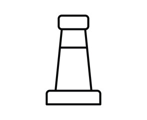 Simple Outline of a Factory Chimney or Stack with Minimalist Design