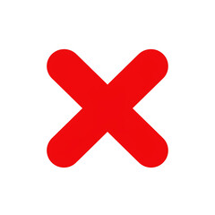 Obraz premium Red X Error Cross Icon