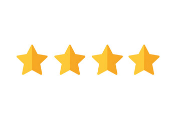 Fototapeta premium Four Star Rating Icon