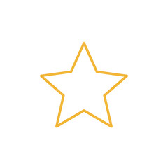 Obraz premium Yellow Outline Star Rating Icon