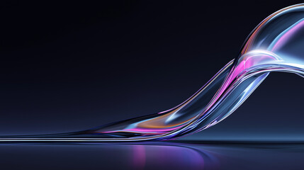 Futuristic iridescent wave pattern perfect for digital backgrounds, tech designs, scifi concepts, futuristic illustrations, and modern branding projects.