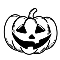 jack o lantern halloween doodle 