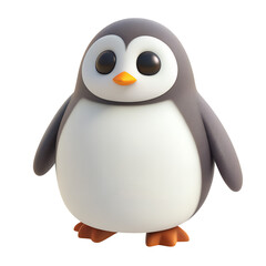 Obraz premium 3d penguin on transparent or white background, png