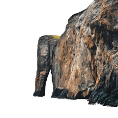 Stunning Coastal Landscape with Rocky Cliffs and Powerful Waves