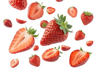 Fototapeta premium strawberry isolated on white background