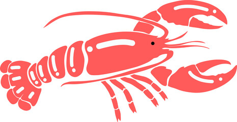 red lobster logo flat illustration 
