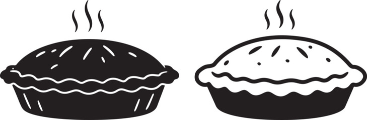 Two cupcakes side by side silhouette