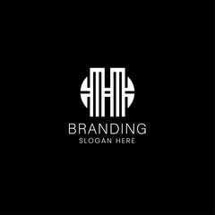 Simple minimalist branding company H logo