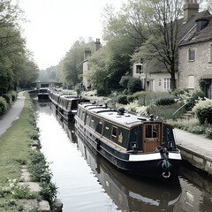 Narrow Boats, Kennet Canal, UK