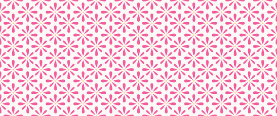 Fototapeta premium Vector seamless background. Minimalistic abstract floral pattern. Modern colorful print on light background. Perfect for textile design, screensavers, covers, cards, invitations and posters.