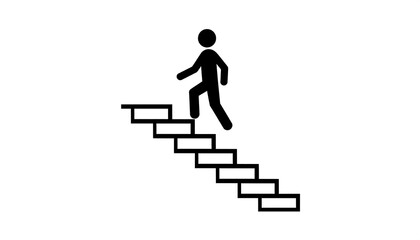 Person climbing stairs