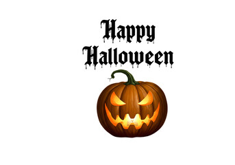 Obraz premium Spooky Halloween Pumpkin isolated on transparent background