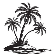 palm tree silhouette vector