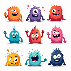 Cute 9 Set Monster Set
