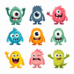 Cute 9 Set Monster Set
