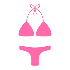pink bikini set vector