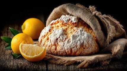 Lemon Bread with Burlap