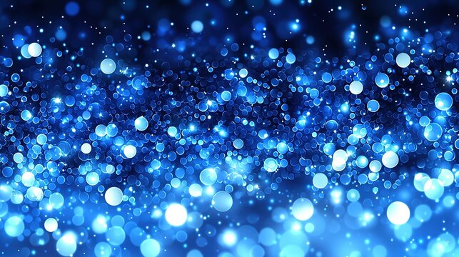 Dense Blue Light Spots Background: Festival Celebration & Tech Design
