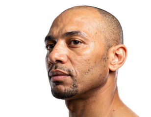 Bald Man Portrait PNG – Realistic Side Angle Headshot Transparent Background