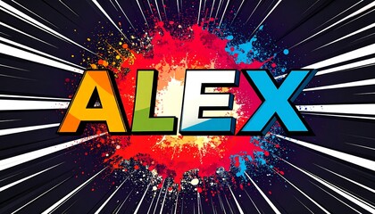 Colorful Name Explosion Design