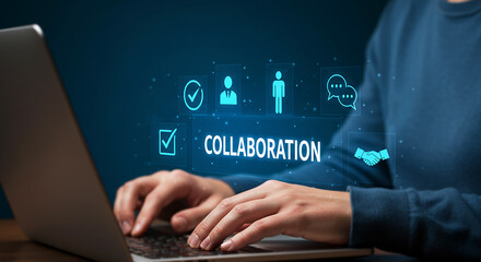 Business Collaboration and Teamwork Concept with Technology