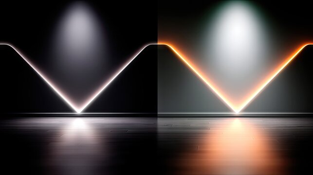 Futuristic UI Elements with Sharp Glowing Edges