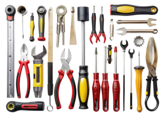 Hand Tools (Small & Precision) isolated on a white or transparent background.