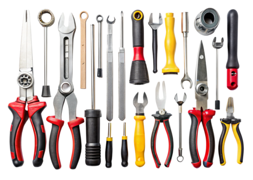 Hand Tools (Small & Precision) isolated on a white or transparent background.