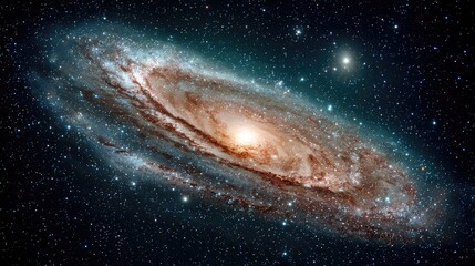 Obraz premium Spiral Galaxy with Brilliant Central Core