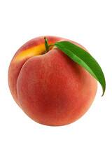 Fresh Ripe Peach on Transparent Background – Juicy Summer Fruit Isolated