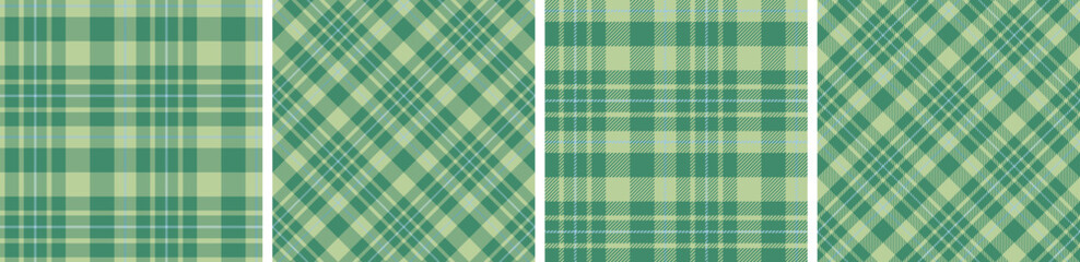 Seamless plaid and check pattern set. tartan checkered fabric fashion texture background.