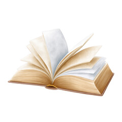 Open Book of Knowledge: An open book with its pages delicately turned, inviting you to delve into the depths of knowledge and imagination. Its pages, weathered and worn, tell stories of past times.