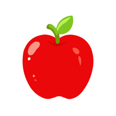 red apple vector illustration