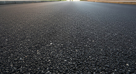 Seamless Black Asphalt Texture with Realistic Gravel Surface